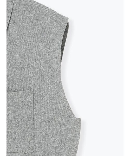 Te chichi（テチチ）の「総針Wポケットスリーブレスポロニット（ニット/セーター・レディース・ブラック/グレー/オフホワイト・F）」の22枚目の写真