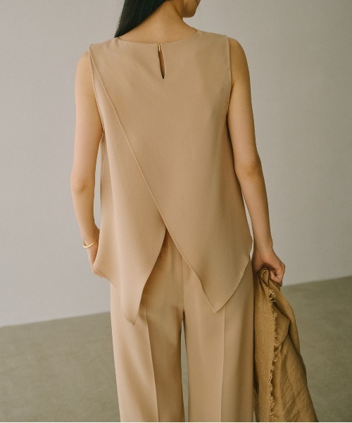 anuans(アニュアンス)の「トリアセテートリラックスパンツ(スラックス・レディース・ブラック/サックスブルー/ベージュ/ネイビー・SMALL/MEDIUM)」の9枚目の写真