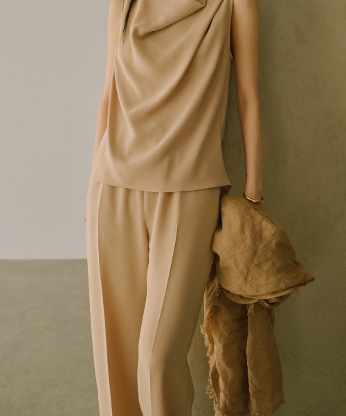 anuans(アニュアンス)の「トリアセテートリラックスパンツ(スラックス・レディース・ブラック/サックスブルー/ベージュ/ネイビー・SMALL/MEDIUM)」の16枚目の写真