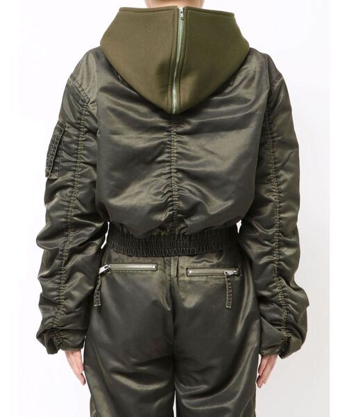 GYDA(ジェイダ)の「pigment processed hoodieブルゾン(ブルゾン・レディース・チャコールグレー/カーキ・FREE)」の8枚目の写真