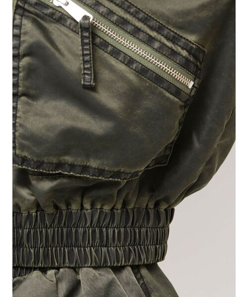 GYDA(ジェイダ)の「pigment processed hoodieブルゾン(ブルゾン・レディース・チャコールグレー/カーキ・FREE)」の14枚目の写真