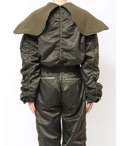 GYDA(ジェイダ)の「pigment processed hoodieブルゾン(ブルゾン・レディース・チャコールグレー/カーキ・FREE)」の17枚目の写真