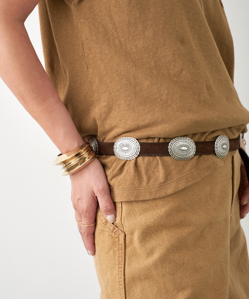 小物 ITARY PUNTOVITA leather concho belt PUNTOVITA/プントヴィータ】CONCHO BELT（ベルト）｜Puntovita
