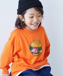 Tシャツ/カットソー（オレンジ/橙色系・長袖）ファッション通販