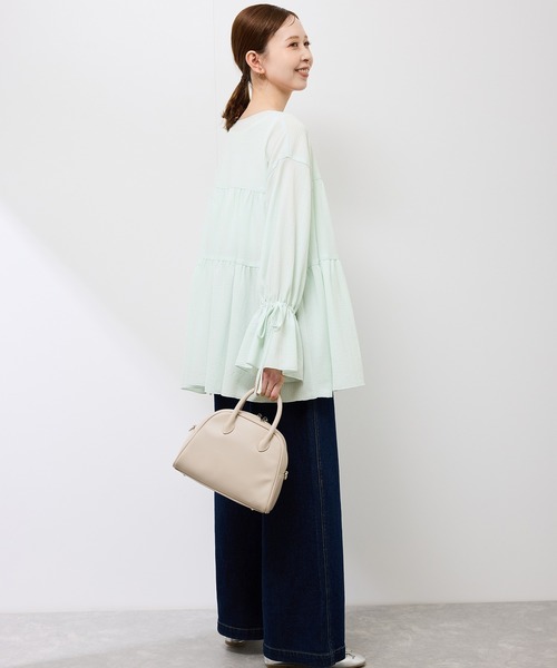 ROPE' PICNIC(ロペピクニック)の「【羽織にもなる】シアーワッシャーブラウスカーディガン(シャツ/ブラウス・レディース・ダークブラウン/ライトグリーン/キナリ・FREE)」の20枚目の写真