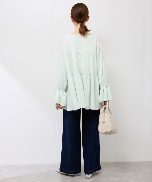 ROPE' PICNIC(ロペピクニック)の「【羽織にもなる】シアーワッシャーブラウスカーディガン(シャツ/ブラウス・レディース・ダークブラウン/ライトグリーン/キナリ・FREE)」の21枚目の写真