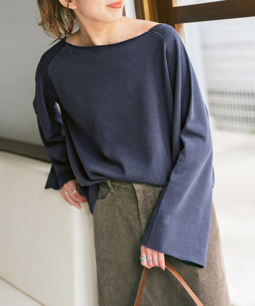 Spick & Span(スピックアンドスパン)の「《追加》SCREEN STARS/スクリーンスターズ 別注 cutoff PO(スウェット・レディース・グレー/ネイビー・FREE)」の11枚目の写真