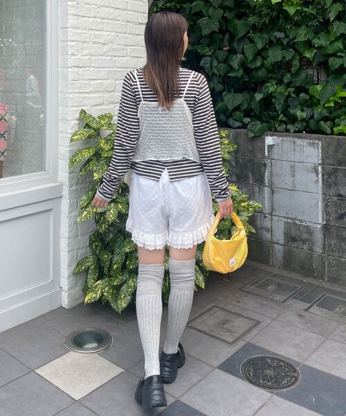 HELLO.SANFRANCISCO(ハローサンフランシスコ)の「【HELLO.SANFRANCISCO/ハローサンフランシスコ】アシメフリルドットレースキャミ(キャミソール・レディース・オフホワイト/サックスブルー/ブラック・ONE SIZE)」の21枚目の写真