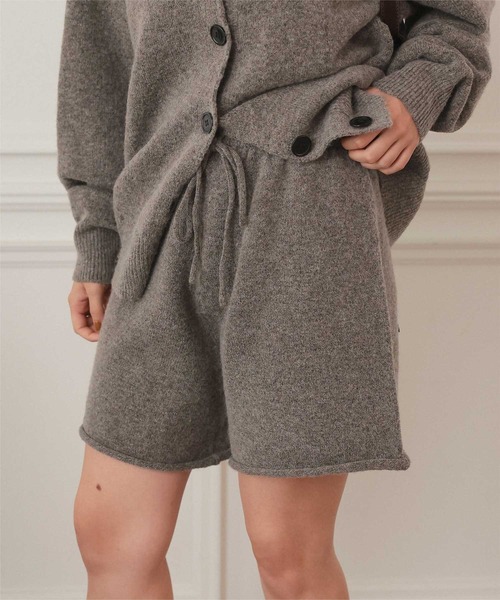 titivate（ティティベイト）の「ショートニットパンツ（その他パンツ・レディース・ブラック/チャコール/ブラウン・L/M）」の3枚目の写真