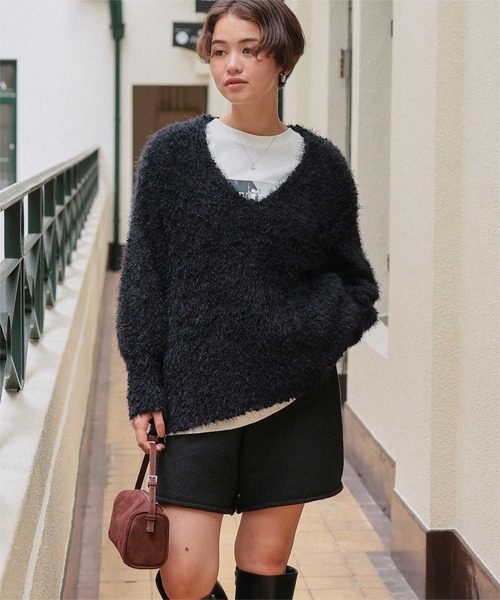 titivate（ティティベイト）の「ショートニットパンツ（その他パンツ・レディース・ブラック/チャコール/ブラウン・L/M）」の22枚目の写真