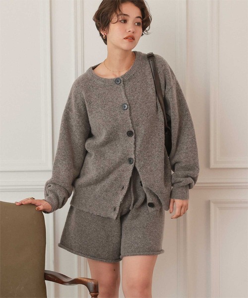 titivate（ティティベイト）の「ショートニットパンツ（その他パンツ・レディース・ブラック/チャコール/ブラウン・L/M）」の6枚目の写真