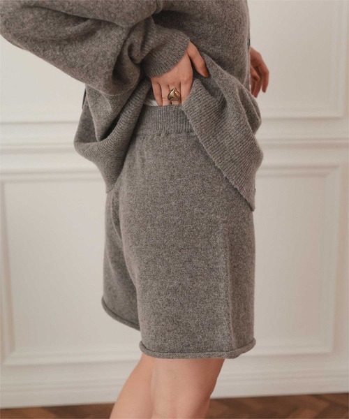 titivate（ティティベイト）の「ショートニットパンツ（その他パンツ・レディース・ブラック/チャコール/ブラウン・L/M）」の7枚目の写真