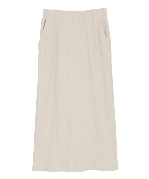 45rpmオフホワイトスカート 針抜きリブナロースカート（スカート）｜AMERICAN HOLIC