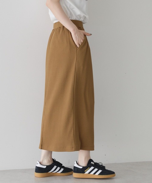 AMERICAN HOLIC（アメリカンホリック）の「針抜きリブナロースカート（スカート・レディース・チャコールグレー/ダークグリーン/ホワイト系その他2/キャメル/ブラック・M/L）」の15枚目の写真