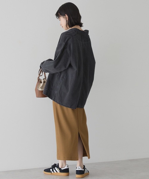 AMERICAN HOLIC（アメリカンホリック）の「針抜きリブナロースカート（スカート・レディース・チャコールグレー/ダークグリーン/ホワイト系その他2/キャメル/ブラック・M/L）」の17枚目の写真