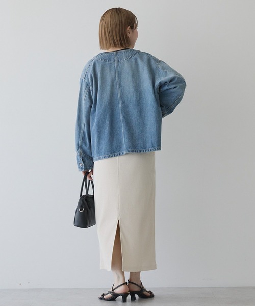 AMERICAN HOLIC（アメリカンホリック）の「針抜きリブナロースカート（スカート・レディース・チャコールグレー/ダークグリーン/ホワイト系その他2/キャメル/ブラック・M/L）」の8枚目の写真