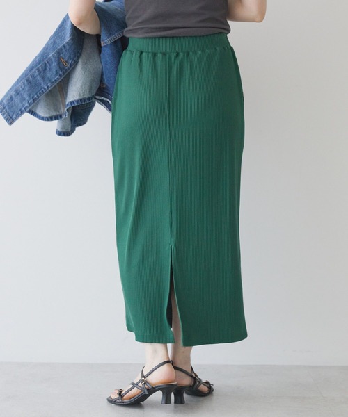 AMERICAN HOLIC（アメリカンホリック）の「針抜きリブナロースカート（スカート・レディース・チャコールグレー/ダークグリーン/ホワイト系その他2/キャメル/ブラック・M/L）」の21枚目の写真