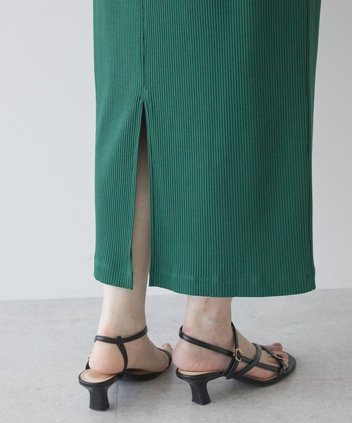 AMERICAN HOLIC（アメリカンホリック）の「針抜きリブナロースカート（スカート・レディース・チャコールグレー/ダークグリーン/ホワイト系その他2/キャメル/ブラック・M/L）」の22枚目の写真