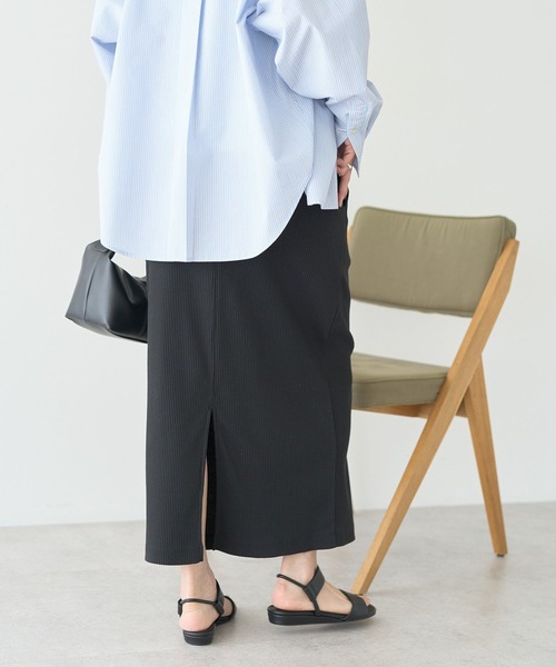 AMERICAN HOLIC（アメリカンホリック）の「針抜きリブナロースカート（スカート・レディース・チャコールグレー/ダークグリーン/ホワイト系その他2/キャメル/ブラック・M/L）」の9枚目の写真