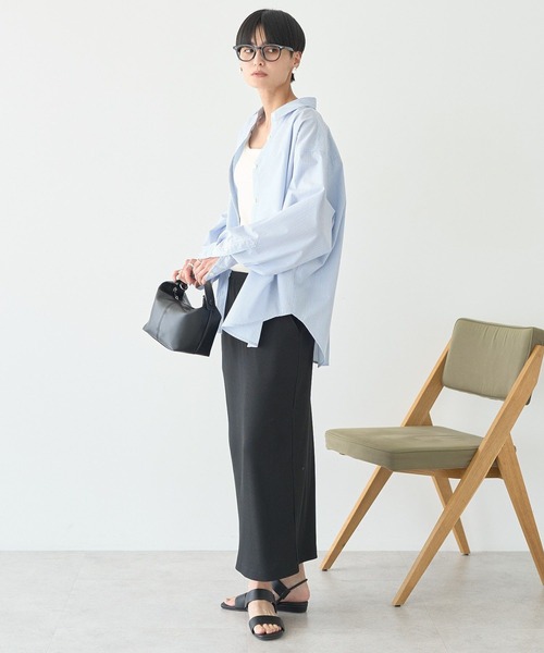 AMERICAN HOLIC（アメリカンホリック）の「針抜きリブナロースカート（スカート・レディース・チャコールグレー/ダークグリーン/ホワイト系その他2/キャメル/ブラック・M/L）」の10枚目の写真