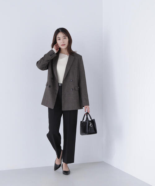 セール】◇シャークスキン SETUPダブルブレストジャケット（テーラード