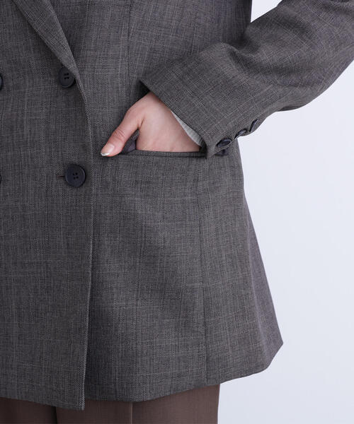 セール】◇シャークスキン SETUPダブルブレストジャケット（テーラード