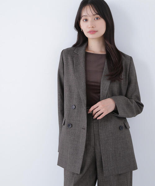 セール】◇シャークスキン SETUPダブルブレストジャケット（テーラード