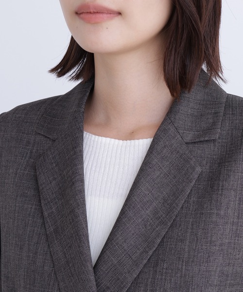 NATURAL BEAUTY BASIC（ナチュラルビューティーベーシック）の「◇シャークスキン SETUPダブルブレストジャケット（テーラードジャケット・レディース・ダークブラウン/ネイビー・SMALL/MEDIUM）」の22枚目の写真