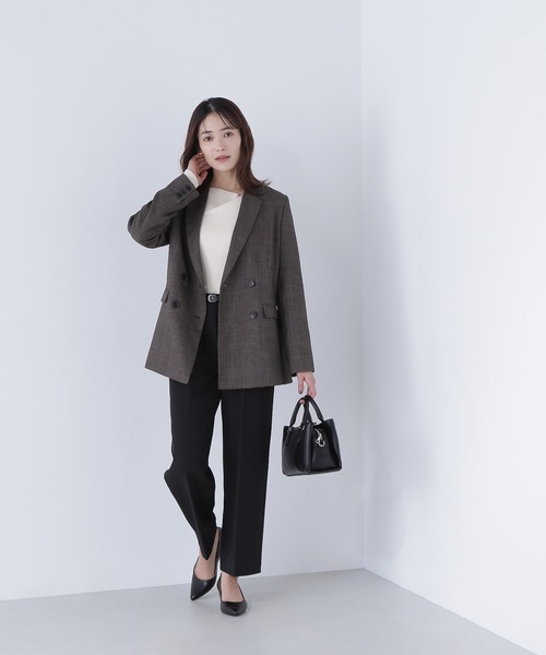 セール】◇シャークスキン SETUPダブルブレストジャケット（テーラード