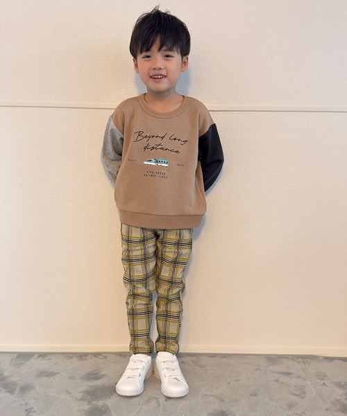 SKAPE（エスケープ）の「ｼﾝｶﾝｾﾝｼｬｷﾞｰﾄﾚｰﾅｰ（スウェット・キッズ・ベージュ/ホワイト・90cm/120cm/110cm/100cm/80ｃｍ/130cm）」の4枚目の写真