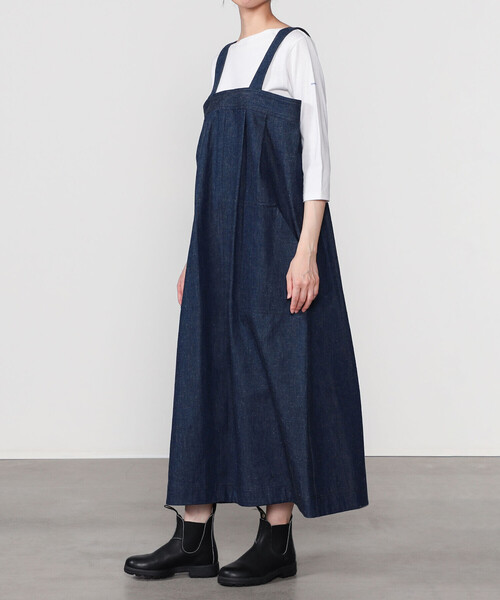 HAVERSACK（ハバーザック）の「HAVERSACK |〈別注〉デニム  ジャンパースカート WOMEN（ワンピース・レディース・インディゴブルー・F）」の14枚目の写真
