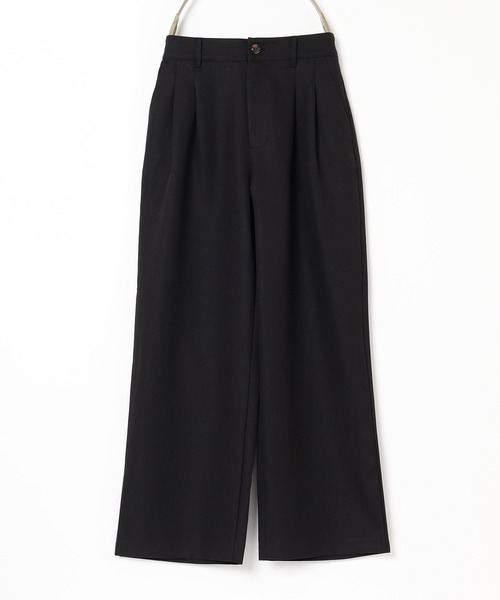 Honeys（ハニーズ）の「ストレートパンツ（股下６４ｃｍ）（スラックス・レディース・ブラック/ヘザーチャコール/ブラウン・SS/S/M/LL/L）」の14枚目の写真