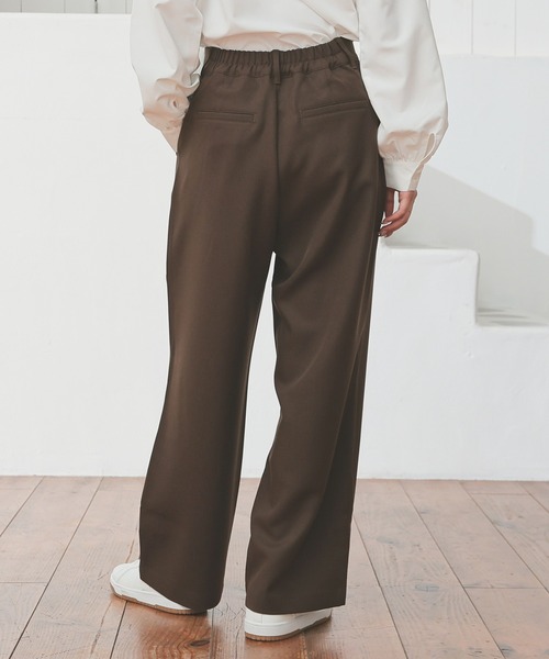 Honeys（ハニーズ）の「ストレートパンツ（股下６４ｃｍ）（スラックス・レディース・ブラック/ヘザーチャコール/ブラウン・SS/S/M/LL/L）」の21枚目の写真