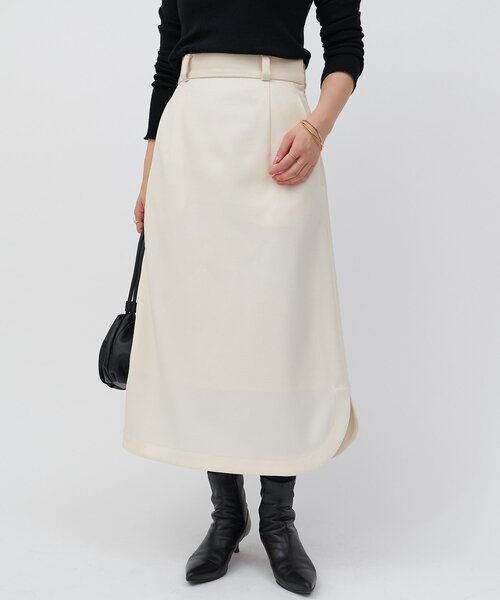 LIVETART（リヴェタート）の「裾ラウンドタイトスカート（スカート・レディース・アイボリー/ブラック・FREE）」の4枚目の写真