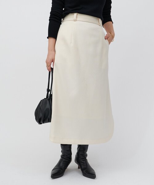 LIVETART（リヴェタート）の「裾ラウンドタイトスカート（スカート・レディース・アイボリー/ブラック・FREE）」の7枚目の写真