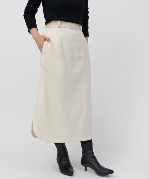 LIVETART（リヴェタート）の「裾ラウンドタイトスカート（スカート・レディース・アイボリー/ブラック・FREE）」の8枚目の写真