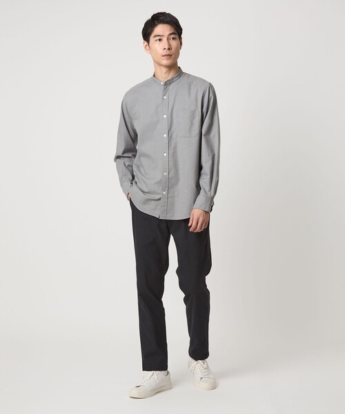 セール】ナチュラルフィット バンドカラー シャツ（シャツ/ブラウス