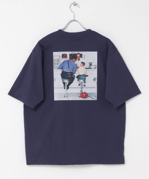 FORK&SPOON（フォークアンドスプーン）の「FORK&SPOON　Norman Rockwell T-shirts（Tシャツ/カットソー・メンズ・オフホワイト/ネイビー・4/5）」の7枚目の写真