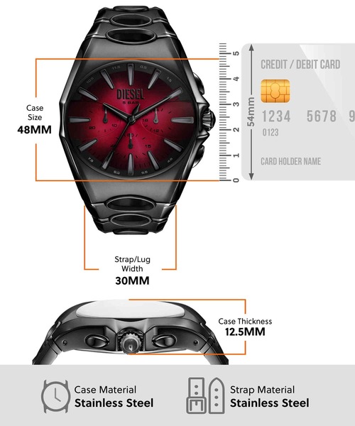 s*t様 アナログ時計 ステンレススチール メンズ Amazon | SENSTONE メンズ 腕時計 50m 防水 316 ステンレス