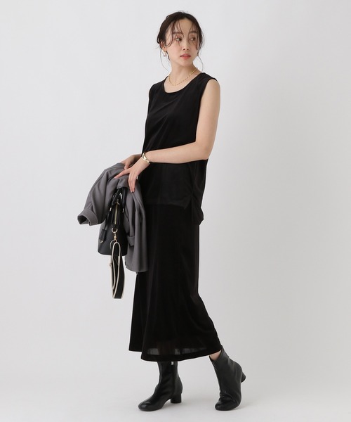 Elura（エルーラ）の「ベロアタンク/582313（タンクトップ・レディース・ダークブラウン/ブラック・FREE）」の18枚目の写真