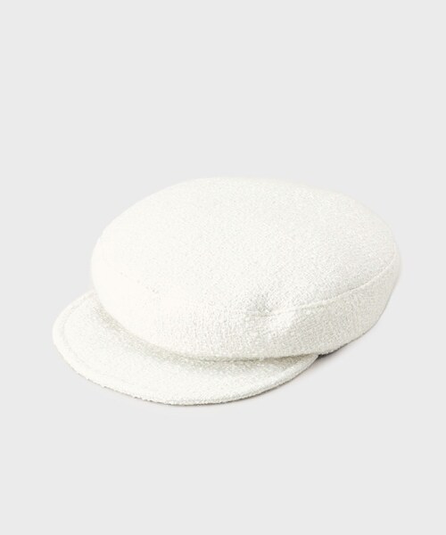 OPAQUE.CLIP（オペークドットクリップ）の「ラメツイードキャスケット（キャスケット・レディース・オフホワイト/ブラック・00）」の3枚目の写真