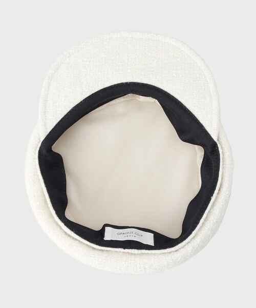 OPAQUE.CLIP（オペークドットクリップ）の「ラメツイードキャスケット（キャスケット・レディース・オフホワイト/ブラック・00）」の6枚目の写真