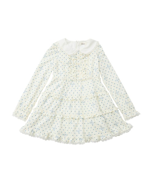 Lolime by mellfy memory(ロリミー バイ メルフィーメモリー)の「angel bunny frill mini dress(ワンピース・レディース・ホワイト/ピンク・M/LL)」の1枚目の写真