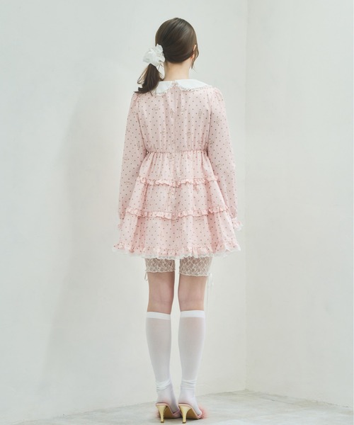 Lolime by mellfy memory(ロリミー バイ メルフィーメモリー)の「angel bunny frill mini dress(ワンピース・レディース・ホワイト/ピンク・M/LL)」の11枚目の写真