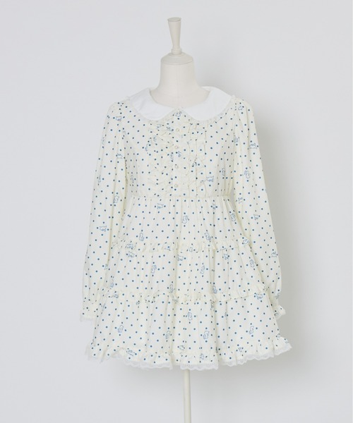 Lolime by mellfy memory(ロリミー バイ メルフィーメモリー)の「angel bunny frill mini dress(ワンピース・レディース・ホワイト/ピンク・M/LL)」の12枚目の写真