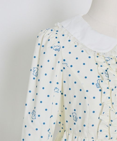 Lolime by mellfy memory(ロリミー バイ メルフィーメモリー)の「angel bunny frill mini dress(ワンピース・レディース・ホワイト/ピンク・M/LL)」の17枚目の写真