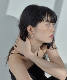 【ORLEAN】フープイヤリング パール石モチーフデザイン
