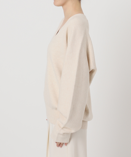 セール】カシミヤMIX スムースVプルオーバー（ニット/セーター