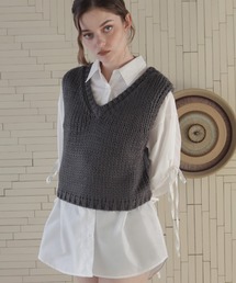 Mili affinity | ロービングVネックニットベスト(ニット/セーター)