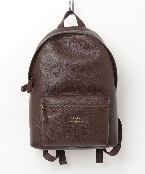 POLO RALPH LAUREN（ポロ ラルフ ローレン）の「ペブルド レザー バックパック（バックパック/リュック・メンズ・ブラウン系・ONE）」の6枚目の写真